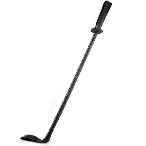 House of Dasein Leather Riding Crop Black Secondary image