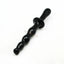 House Of Dasein Black Glass Anal Beads Butt Plug Double Ended Dildo Bdsm Fetish - Black