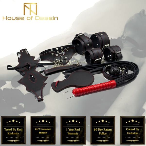 House of Dasein BDSM Beginner Bondage Starter Kit Red House of Dasein