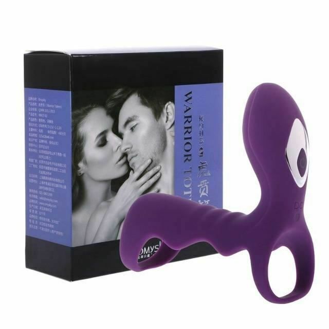 House Of Dasein Double Cock Clitoral Vibrator 10 Speeds Vibrating Penis Ring Couples - Purple Main image