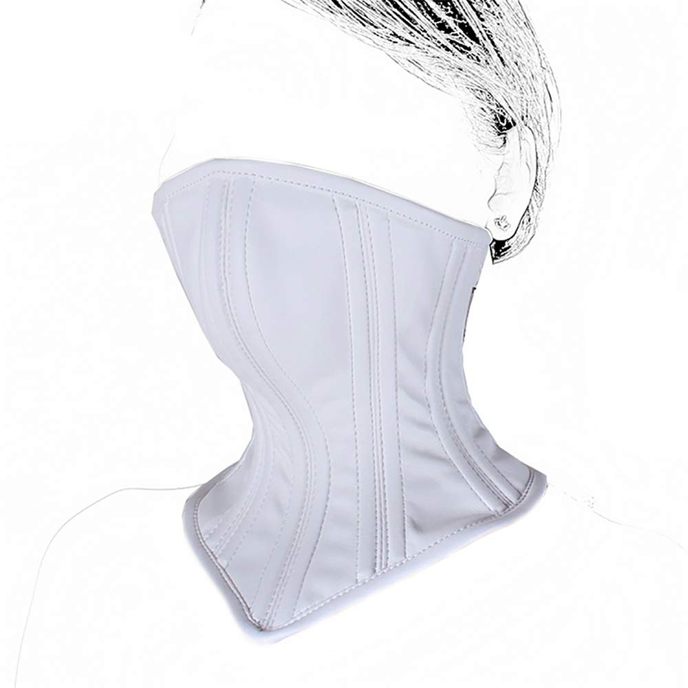 House Of Dasein White Pink Leather Neck Corset Mask Bdsm Submissive - White