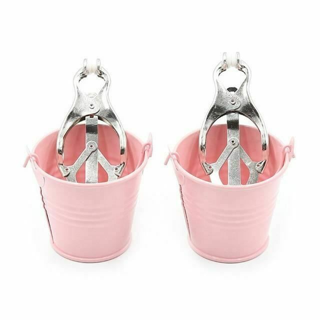 House Of Dasein Bucket Weight Nipple Clamps Genital Torture Breast Play Bondage - Pink Main image
