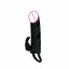 House Of Dasein Black Penis Sleeve With Cock Ring Rabbit Clitoral Vibrator Pretty Love - Black