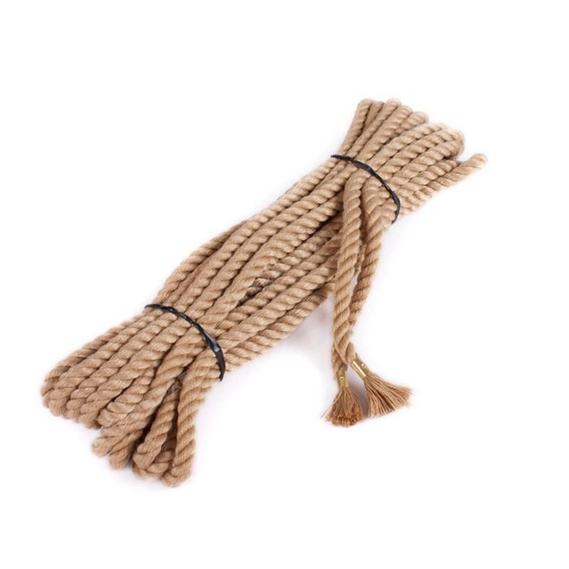 House Of Dasein 3 / 8 10M Soft Hemp Cotton Rope Bdsm Bondage Submissive Restraints - Beige - 3M