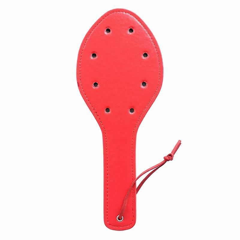 House Of Dasein Black Or Red Spanking Paddle Holes Impact Play Fetish Sex Whip Bdsm Kink - Red