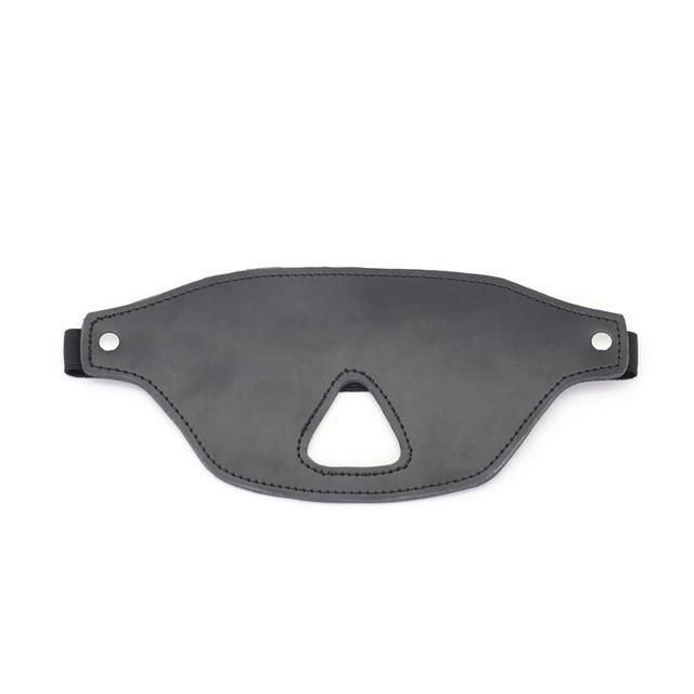 House Of Dasein Black Blindfold Nose Cut Out Sensory Deprivation Bdsm Bondage Restraints - Black