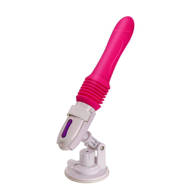 House Of Dasein Telescopic Thrusting Dildo Vibrator Pumping Gun Bdsm Unisex - Pink