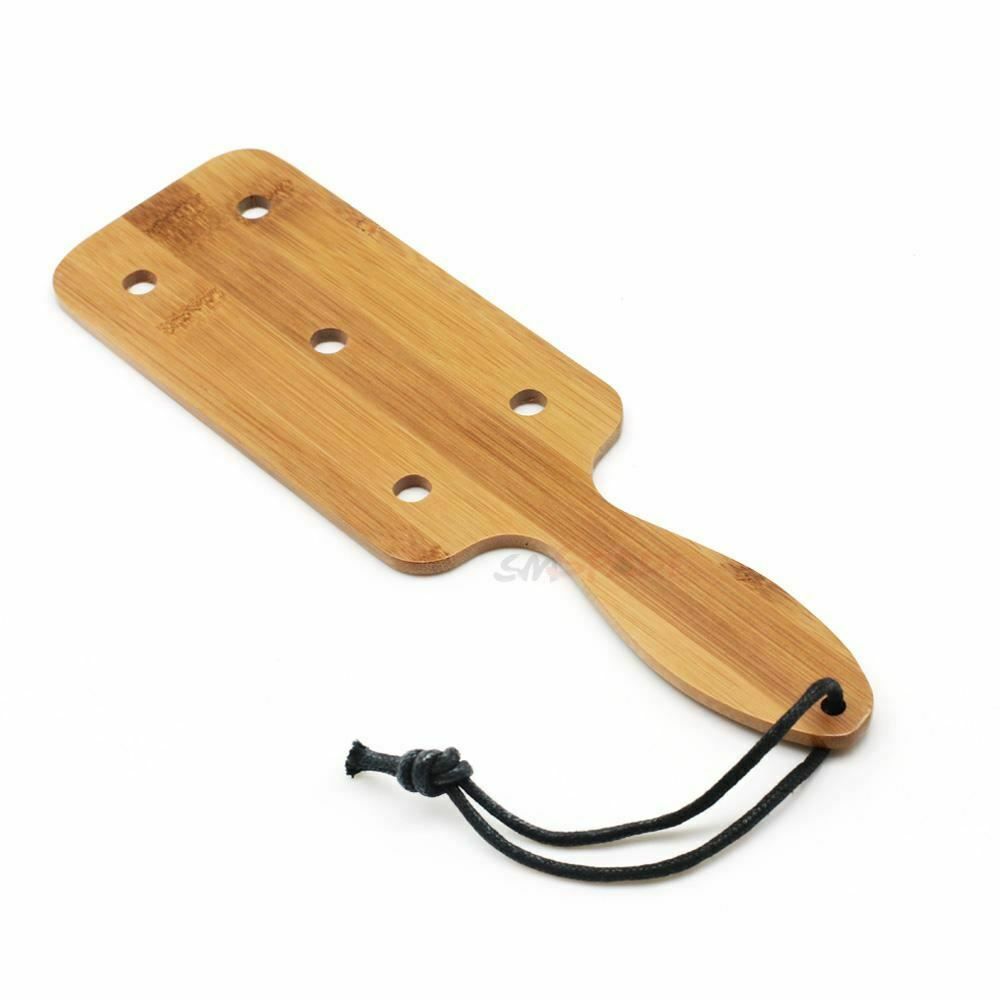 House Of Dasein Wide With Holes Natural Bamboo Spanking Paddle Bdsm Toy