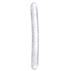 House Of Dasein Double Ended Dildo Transparent Clear Jelly Two Head Dong Couple - Clear