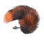House Of Dasein Fox Faux Fur Tail Metal Anal Stainless Steel Butt Plug Bdsm - Orange