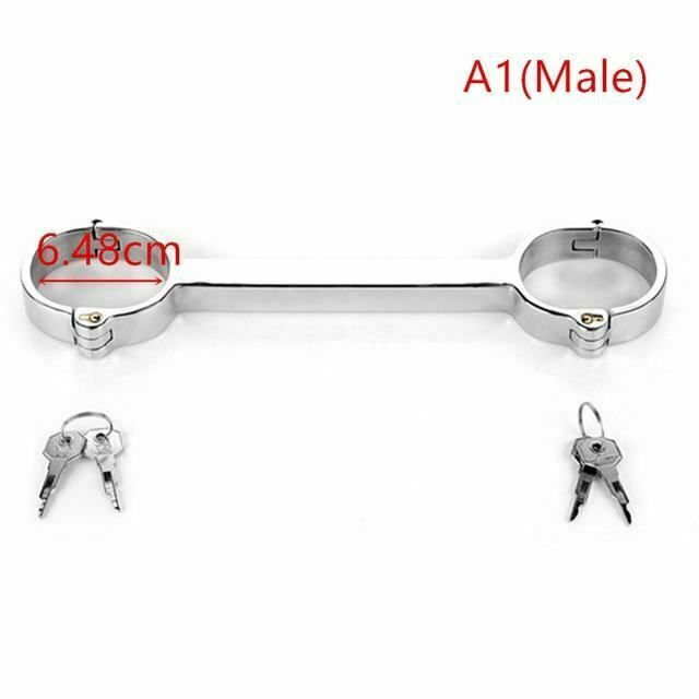 House Of Dasein Metal Spreader Bar Cuffs Collar Bondage Restraint Kits Slave Shackles Set Bdsm - Skin - A1 Male