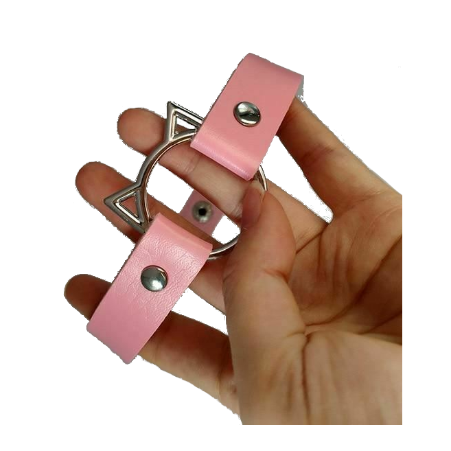 House Of Dasein Bdsm Kitten Collar Harajuku Choker Necklace Fetish Bondage Restraints - Pink