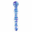 House Of Dasein Crystal Glass Dildo Long Butt Plug Waterproof Colourful Anal Beads - Blue