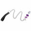 House Of Dasein Small Metal Butt Rhinestone Leash Stainless Steel Anal Plug Bdsm Restraints - Purple