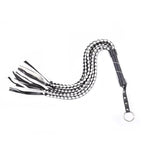 House Of Dasein 88Cm Black White Woven Flogger Bdsm Spanking Play Sex Toy - Black