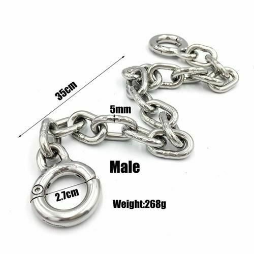 House Of Dasein Stainless Steel Toe Cuffs Chains Metal Shackles Foot Bondage Sex Slave Bdsm Toy - Male