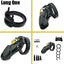 House Of Dasein Plastic Male Chastity Locking Cock Cage Bondage Kink Fetish Restraints - Black - Long