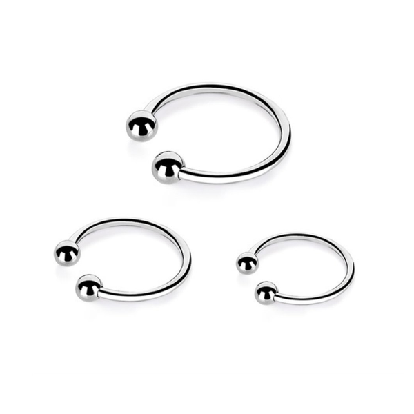 House Of Dasein Stainless Steel Metal Glans Penis Delay Training Half Circle Cock Ring Men - 32Mm/35Mm/40Mm