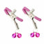 House Of Dasein Pink Double Bells Nipple Clamps Bondage Restraints Bdsm Kink Fetish - Rose