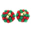 House Of Dasein Christmas Nipple Covers Breast Adhesive Stickers Poms Bells Bdsm Fetish - Red