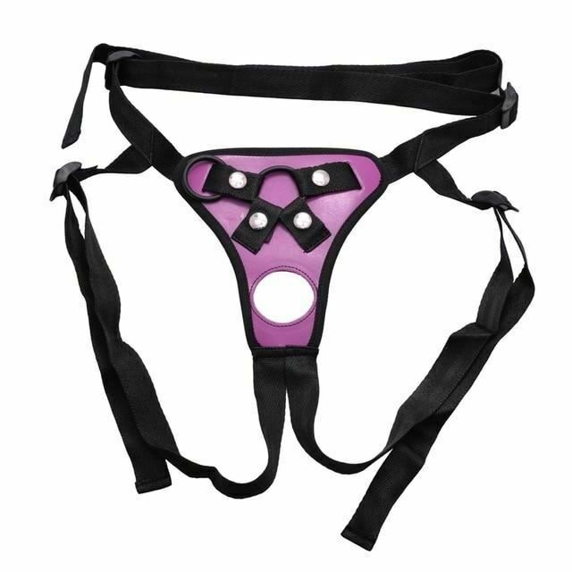 House Of Dasein Strapon Double Dildo Penetration Pants Harness On Pegging Play Fetish - Purple