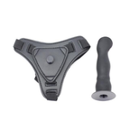 House Of Dasein Dildo With Harness Strapon Panties Purple Pink Black Dong - Black