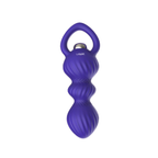 House Of Dasein Vibrator Silicone Vibrating Soft Anal Beads With Handle Butt Plug - Blue