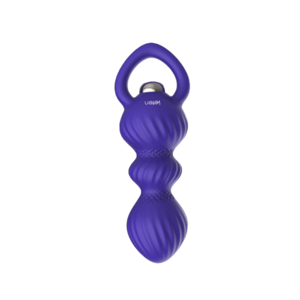House Of Dasein Vibrator Silicone Vibrating Soft Anal Beads With Handle Butt Plug - Blue