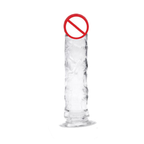 House Of Dasein Colourful Realistic Jelly Dildo Deep Throat Training Suction Cup Base - Clear - 18.5Cm