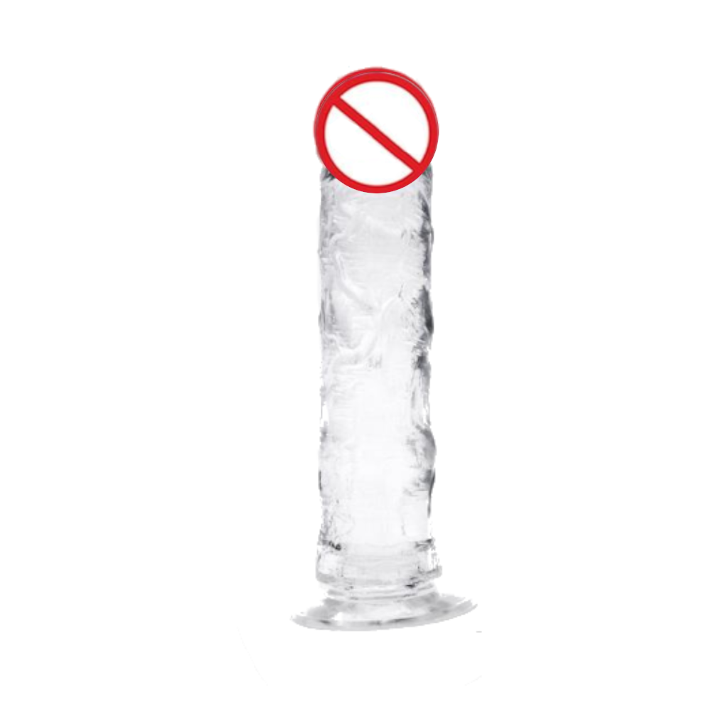 House Of Dasein Colourful Realistic Jelly Dildo Deep Throat Training Suction Cup Base - Clear - 18.5Cm
