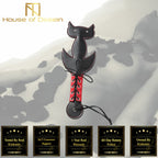 House Of Dasein Bdsm Novelty Spanking Cat Paddle Lace Up Handle Kitten Kink Fetish - Red