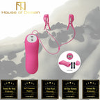 House Of Dasein Pink Electric Shock Nipple Clamps Vibrator Electro Sex Stimulation Bdsm - Pink