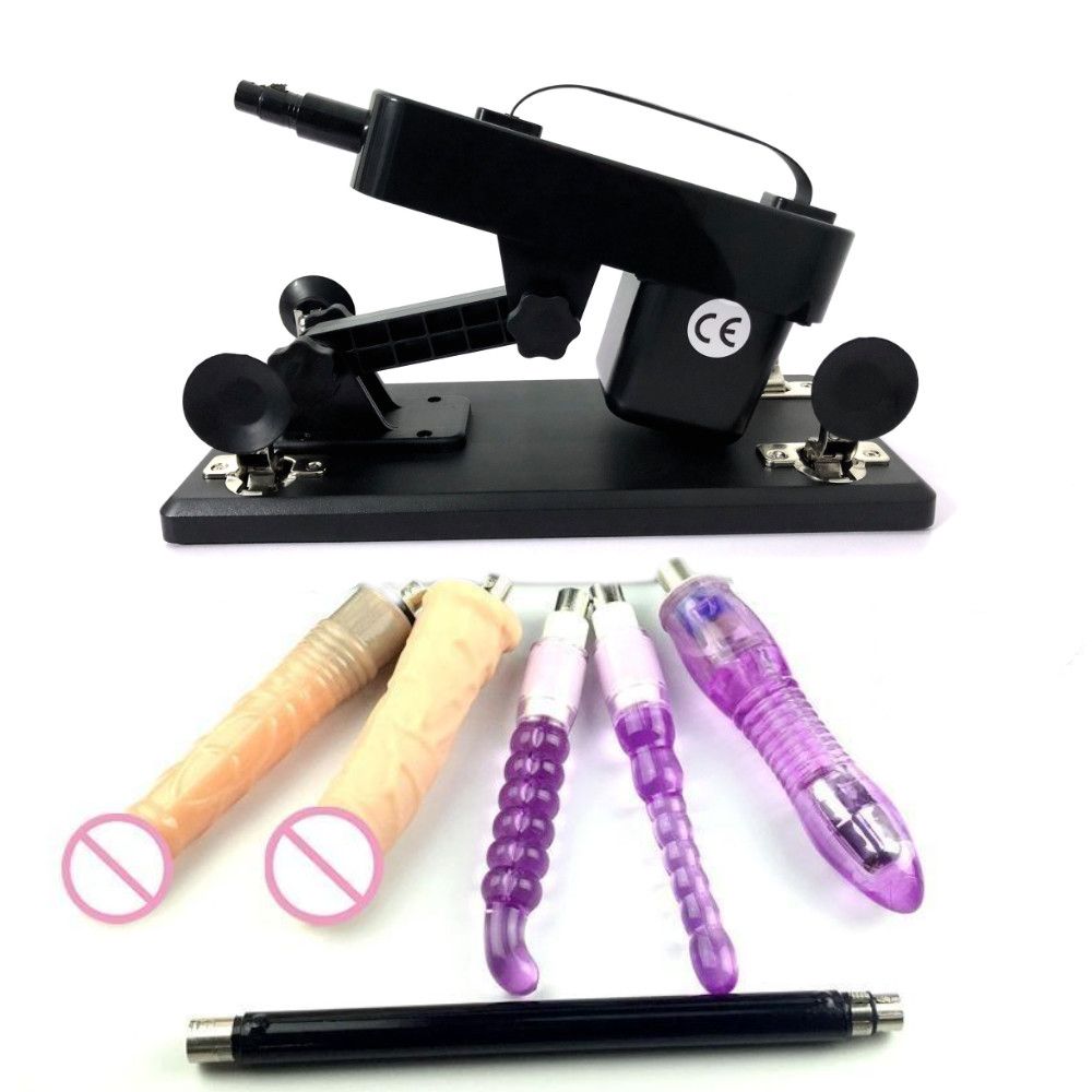 House Of Dasein A2 Automatic Sex Machine 5 Dildos Love Gun Thrusting Masturbation Anal - Black