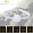 House Of Dasein White Silicone Ball Gag Slave Bondage Bdsm Kink Fetish Restraints - White