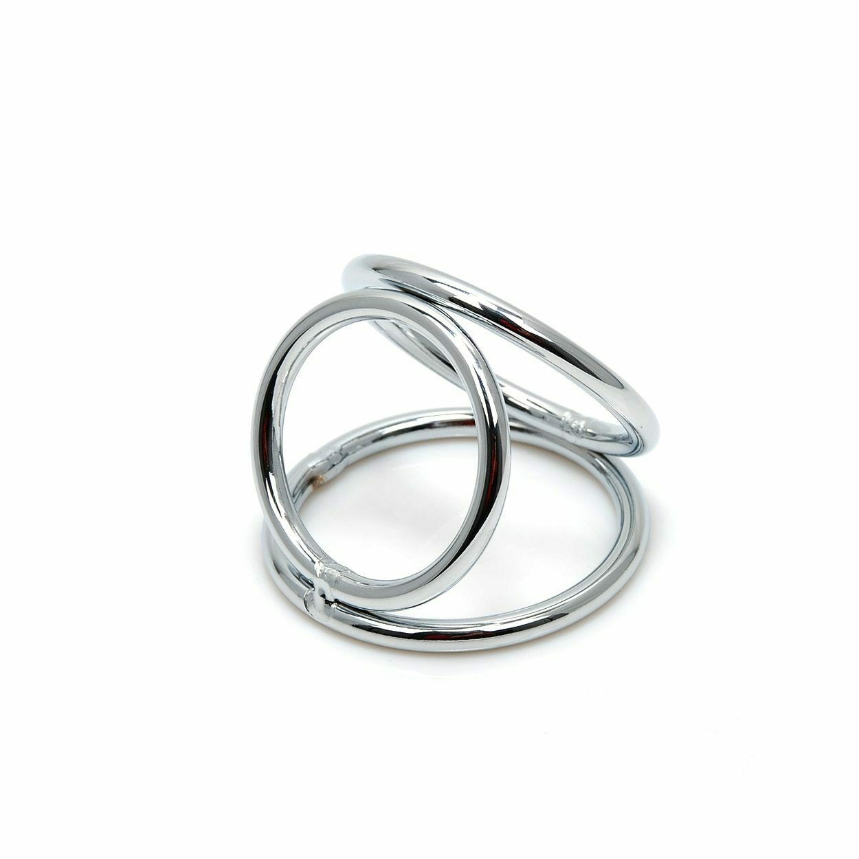 House Of Dasein Triple Stainless Steel Cock Ball Ring Chastity Device Bdsm - Silver - S