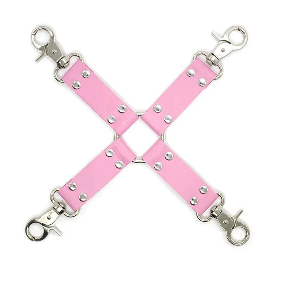 House Of Dasein Hogtie Restraints Set Bdsm Beginners Bondage Kit Kink Fetish - Pink