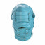 House Of Dasein Pink Blue Fetish Full Hood With Mouth Dildo Gag Bdsm Bondage Sex Mask - Blue - 9.5Cm