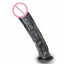 House Of Dasein 11.4 Inch Realistic Penis Super Huge Big Dildo With Suction Cup Black Flesh Cock - Black