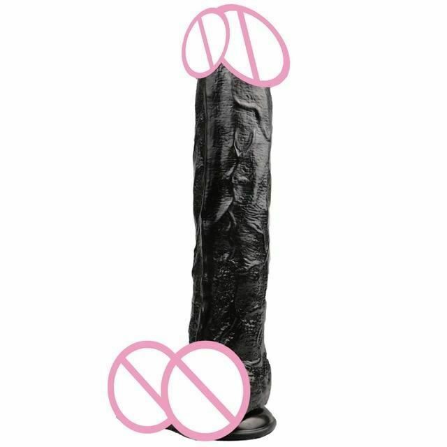 House Of Dasein Long Realistic Dildo Big Penis Dong Lifelike Cock And Balls Strong Suction - Black