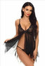 House Of Dasein Sexy Sheer Doll Lingerie Women - Black - S