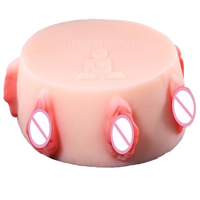House Of Dasein Pussy Birthday Cake Seven Hole Realistic Vagina Male Masturbator Funny Present