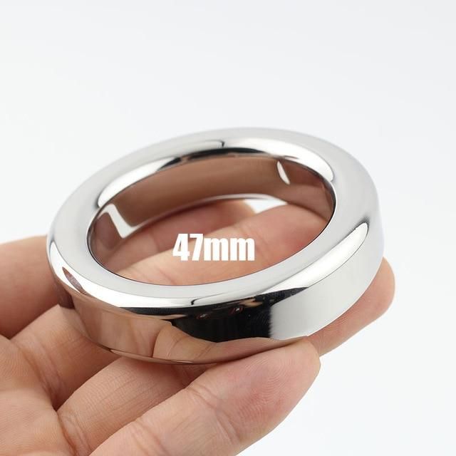 House Of Dasein Metal Penis Stainless Steel Cock Ring For Men - 47Mm