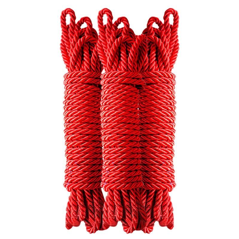 House Of Dasein 10M Nylon Bondage Rope Erotic Positions Slave Restraints Bdsm Fetish - Red - 10M