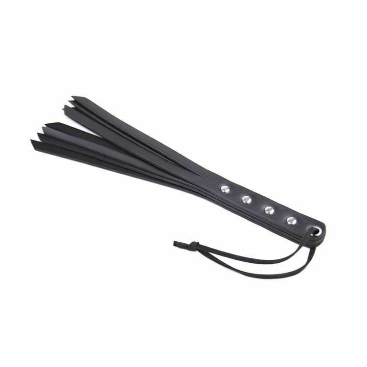 House Of Dasein Black Pu Leather Paddle Flogger Ass Spanking Whip Bdsm Sex Toys - Black Main image