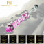 House Of Dasein Double Ended Pink Heart Glass Dildo Crystal Penis Anal Butt Plug - Pink