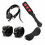 House Of Dasein 4 Pcs / Set Black Bdsm Beginners Starter Kit Heart Paddle Blindfold Cuffs Ball Gag - Black