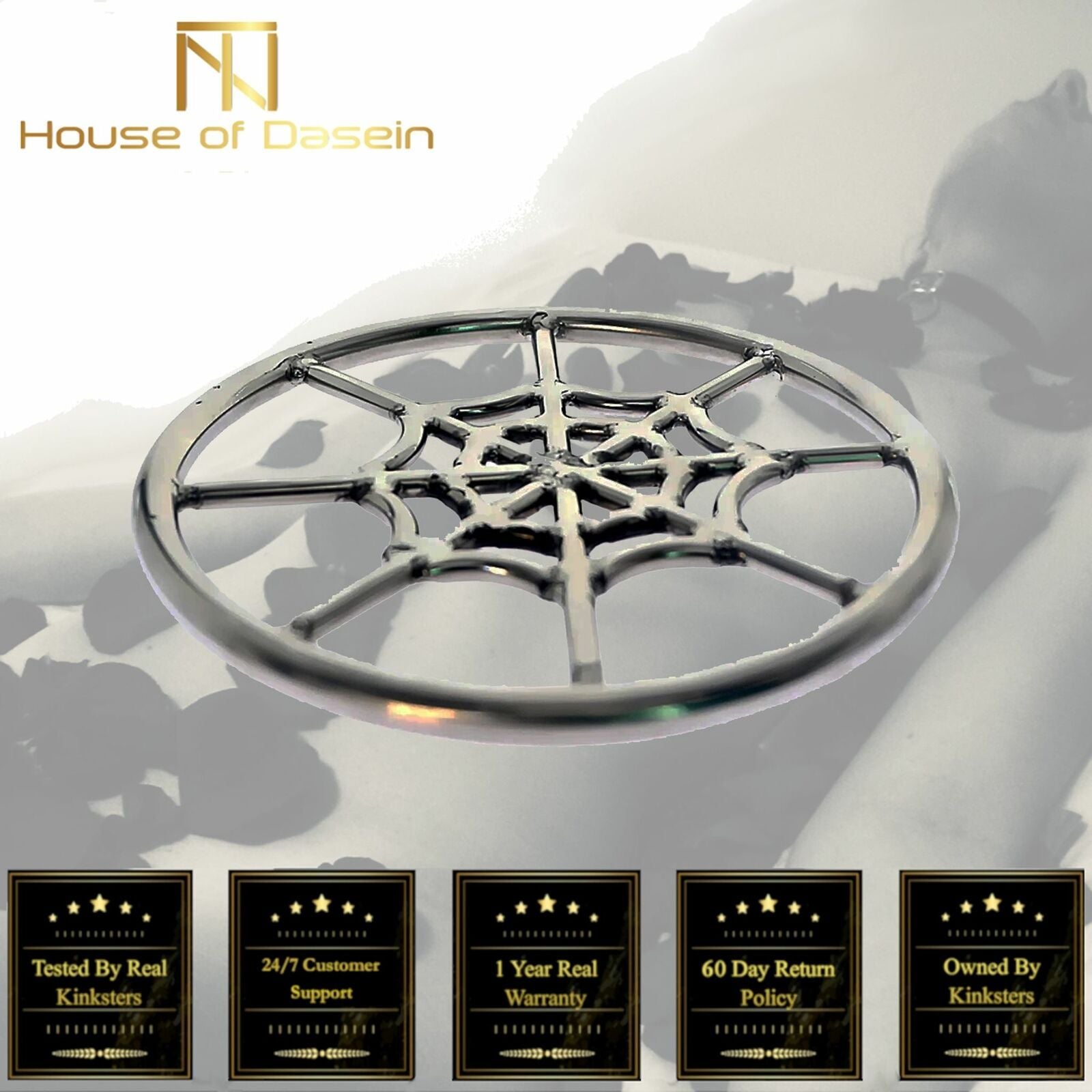 House Of Dasein Spider Shibari Metal Bondage Web Ring Bdsm Restraints