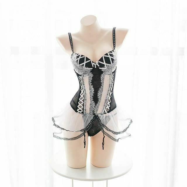 House Of Dasein Sexy Maid Costume Women Lingerie Bdsm Cosplay Roleplay - White