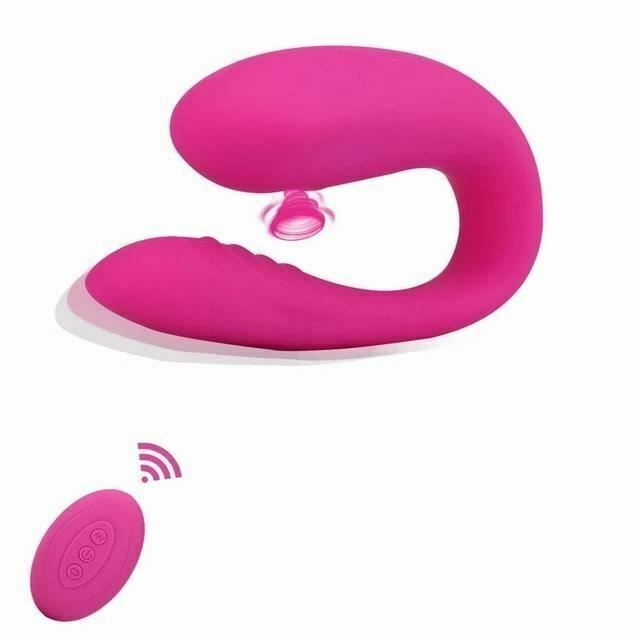 House Of Dasein Wearable U Shape Sucking Vibrator G Spot Clitoral Orgasm Women - Rose Red