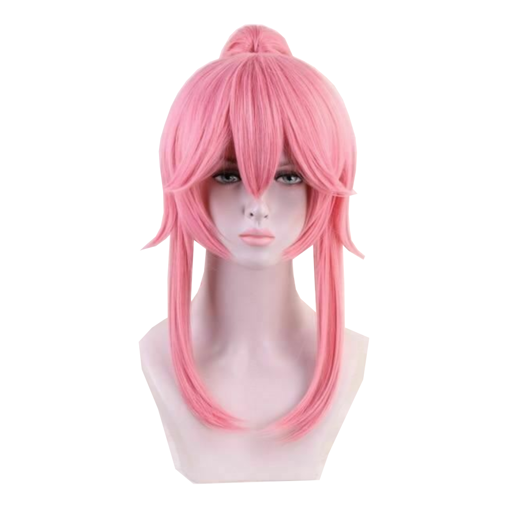 House Of Dasein Fate / Grand Order Cosplay Wig Tamamo No Mae Anime Pink Hair Costume - Pink - One Ponytail Main image